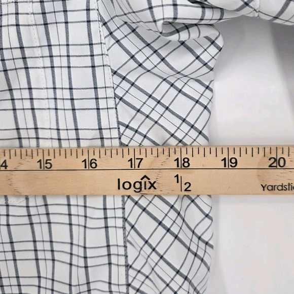 Truewerk Shirt Men Small Button Up Plaid Tech EDO Workwear Polyester Lightweight - Picture 5 of 8